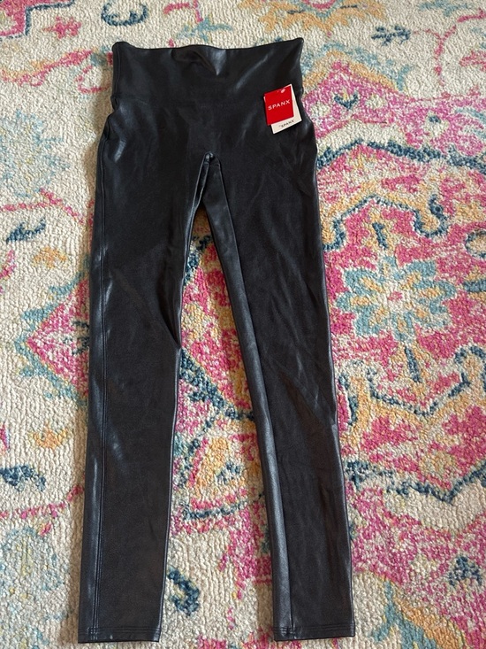 SPANX Pants - SPANX Women’s Black Faux-Leather Leggings